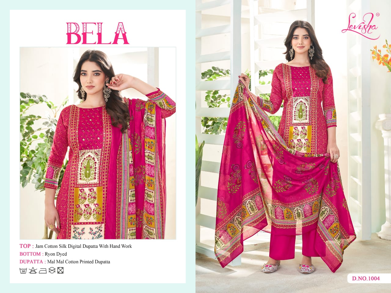 Bela By Levisha Jam Cotton Silk Digital Dress Material Wholesale In India